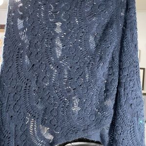 Navy Blue Poncho
